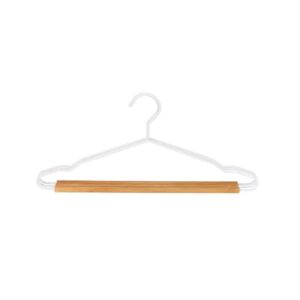 Set de 3 perchas WOOD metal y madera 20x42x1,2cm color blanco – 3 eur