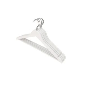 Set 8 perchas de madera 44,5x1,2x23cm color blanco – 5 eur