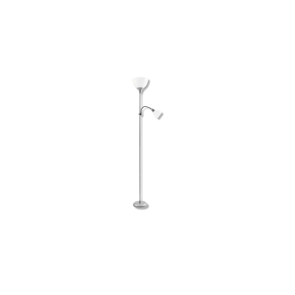 Lámpara de pie BIRO con dos cúpulas en blanco 179cm – 17eur